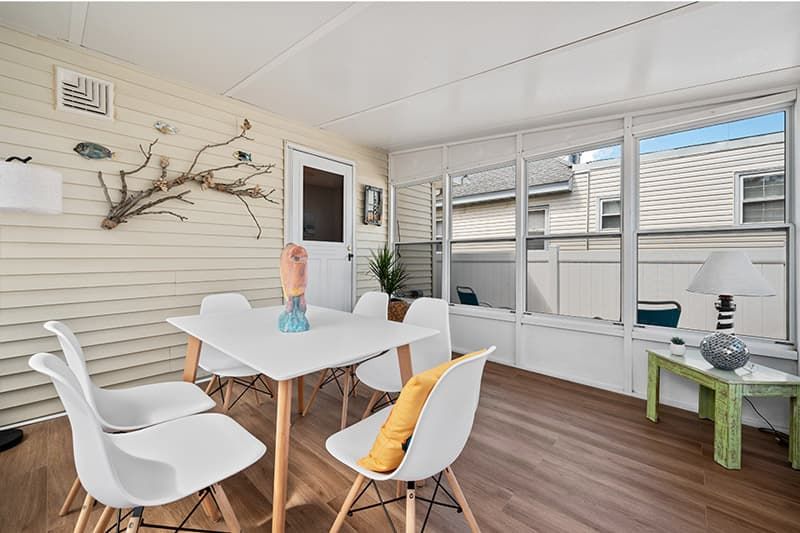 Sun Porch with Dining set.