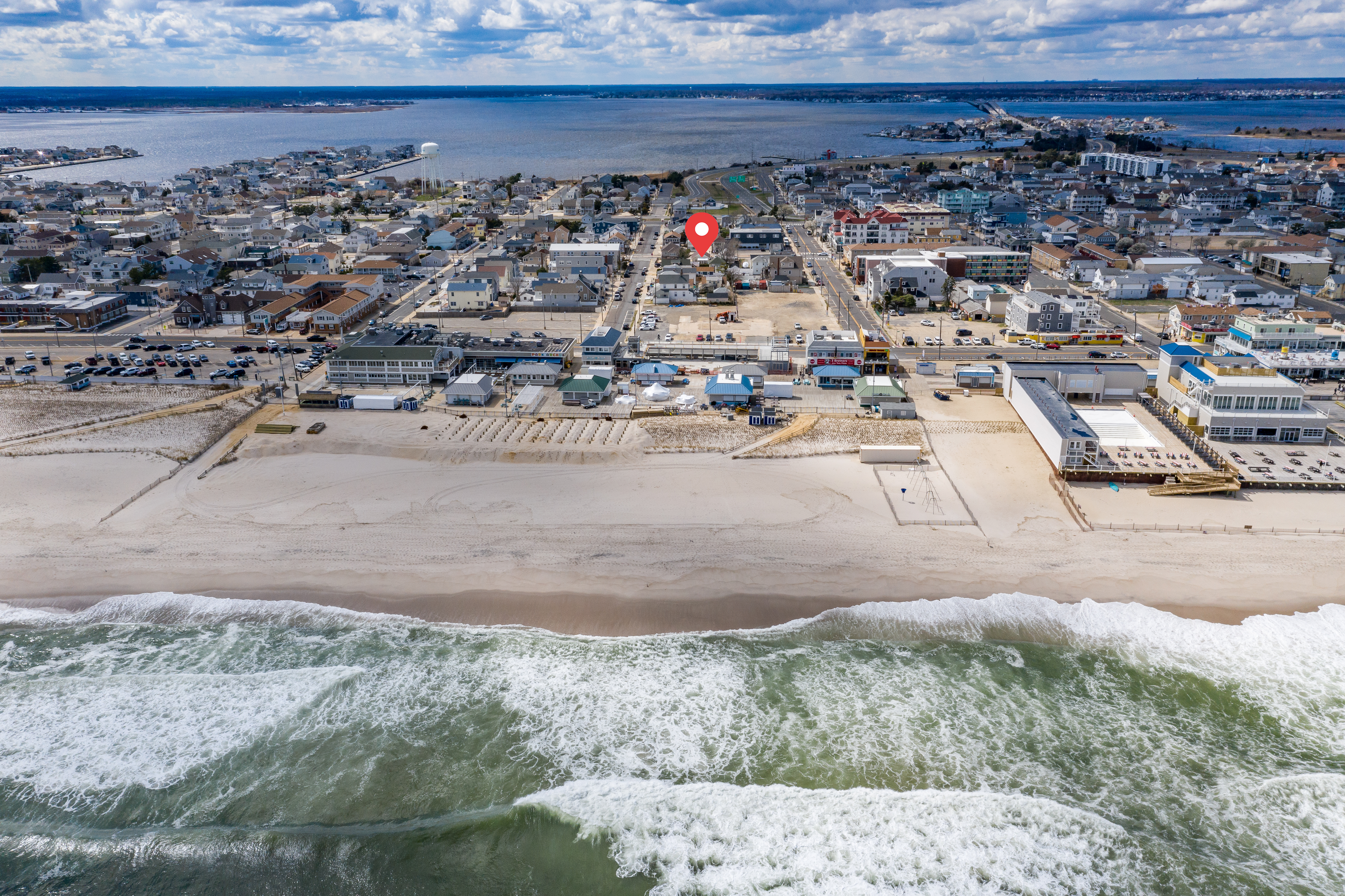 Aerial from Beach to Cottage.